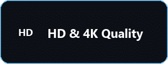 HD and 4K quality icon