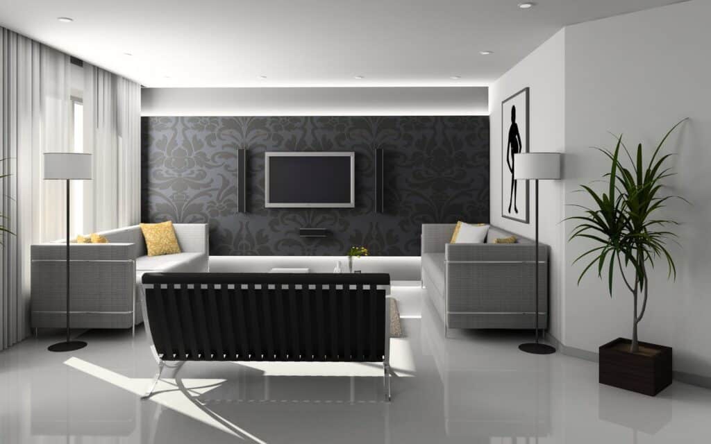 Choosing an IPTV Box: What Actually Matters Wall-mounted television in a modern living room