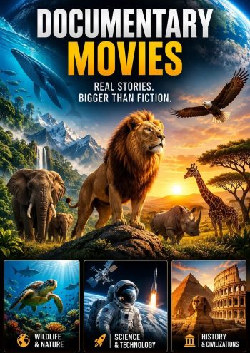 best iptv Documentary movies category banner featuring wildlife and world landmarks
